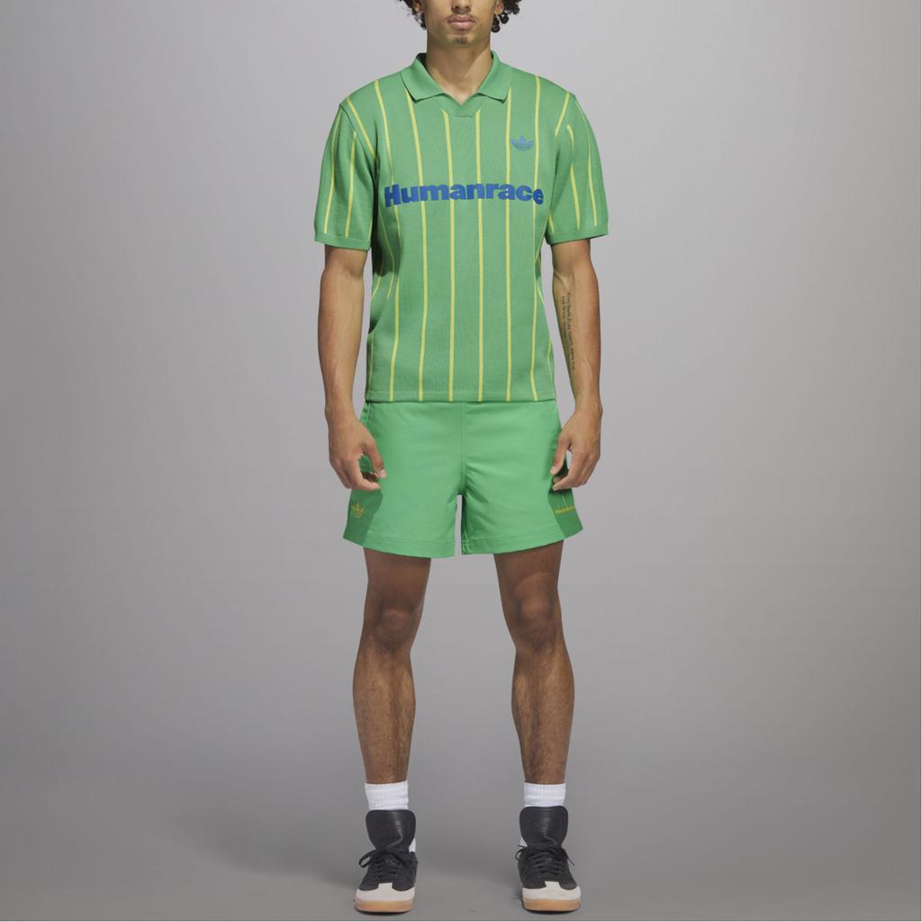 Adidas X Pharrell Williams Knit Jersey Semi Screaming Green Unisex Tops HU1106
