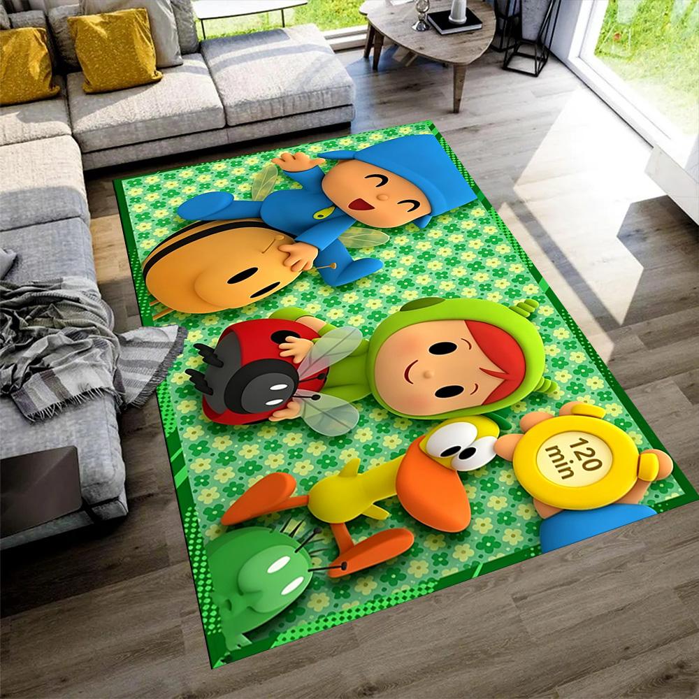 Pocoyo Floor Rug Office Rug Suitable for Balcony Bedrooms Foyer Game Room Antislip Carpet Anime Office Decor