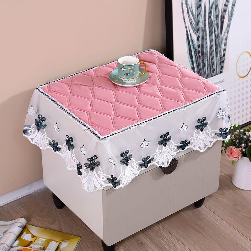 

2025 Новое поступление Покрывало для прикроватной тумбочки Ткань Пылезащитный чехол Универсальный чехол Полотенце Микроволновая печь Чайный бар Колпак Ткань Кружево Декоративное покрытие Dutch velvet pink 45*50cm one