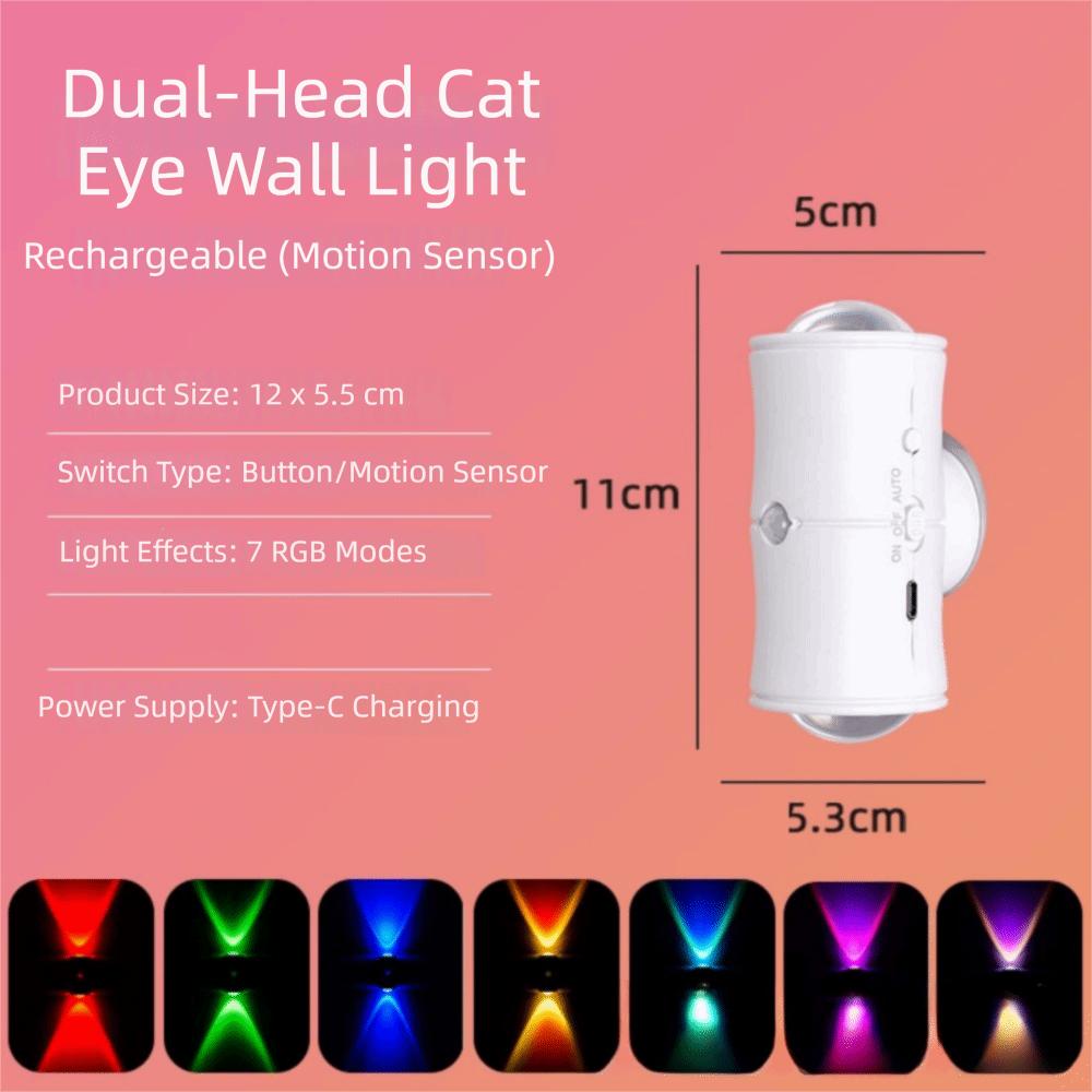 

Human Body Detection Night Light 7 Color Magnetic Mounted Wall Lamp Rechargeable Automatic Sensing Room Decor Light білий