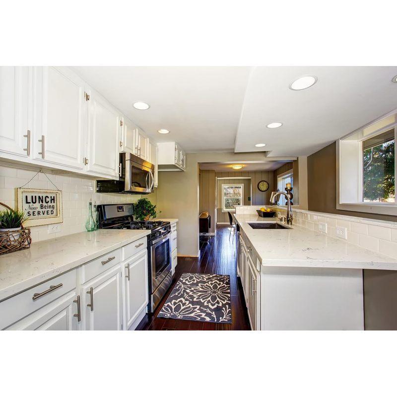 Cabinet Hinge Brushed Nickel for Kitchen Cabinet Doors (1 Pair-2 Pieces)-1/2"Covered (Variable)-Self-Closing Kitchen Cabinet Hinges Flush Mounting