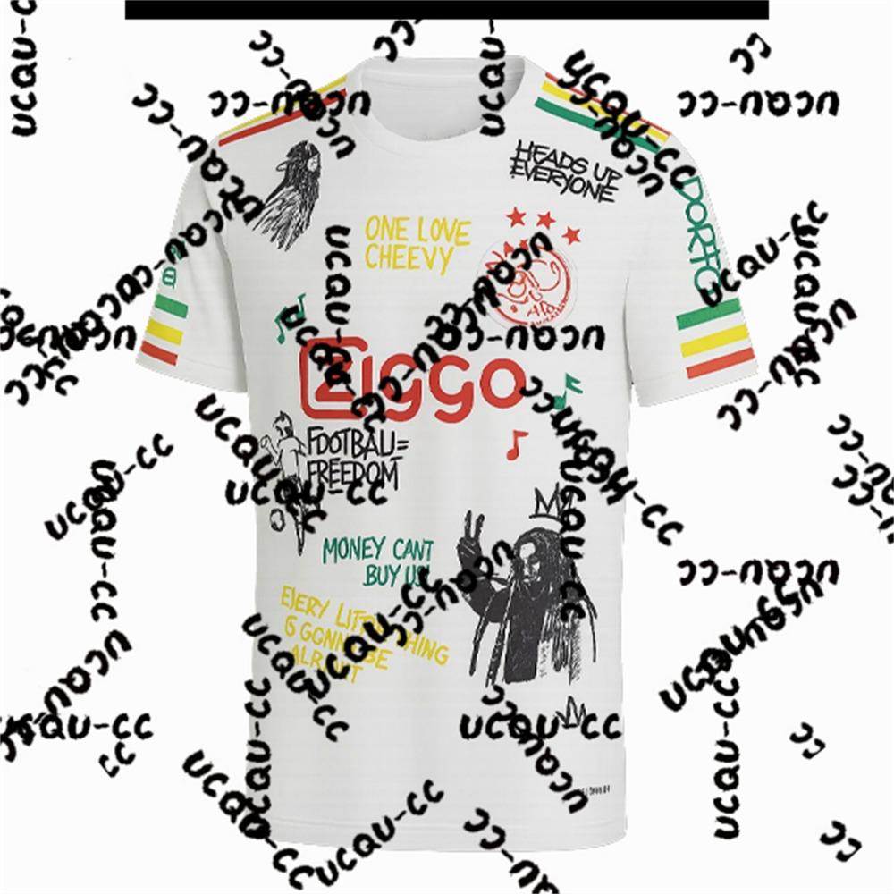 Tricou Ajax Bărbați 2026, Tricou Fotbal, Ediție Specială Bob Marley, Îmbrăcăminte Sportivă pentru Fani, Îmbrăcăminte Sportivă Casual