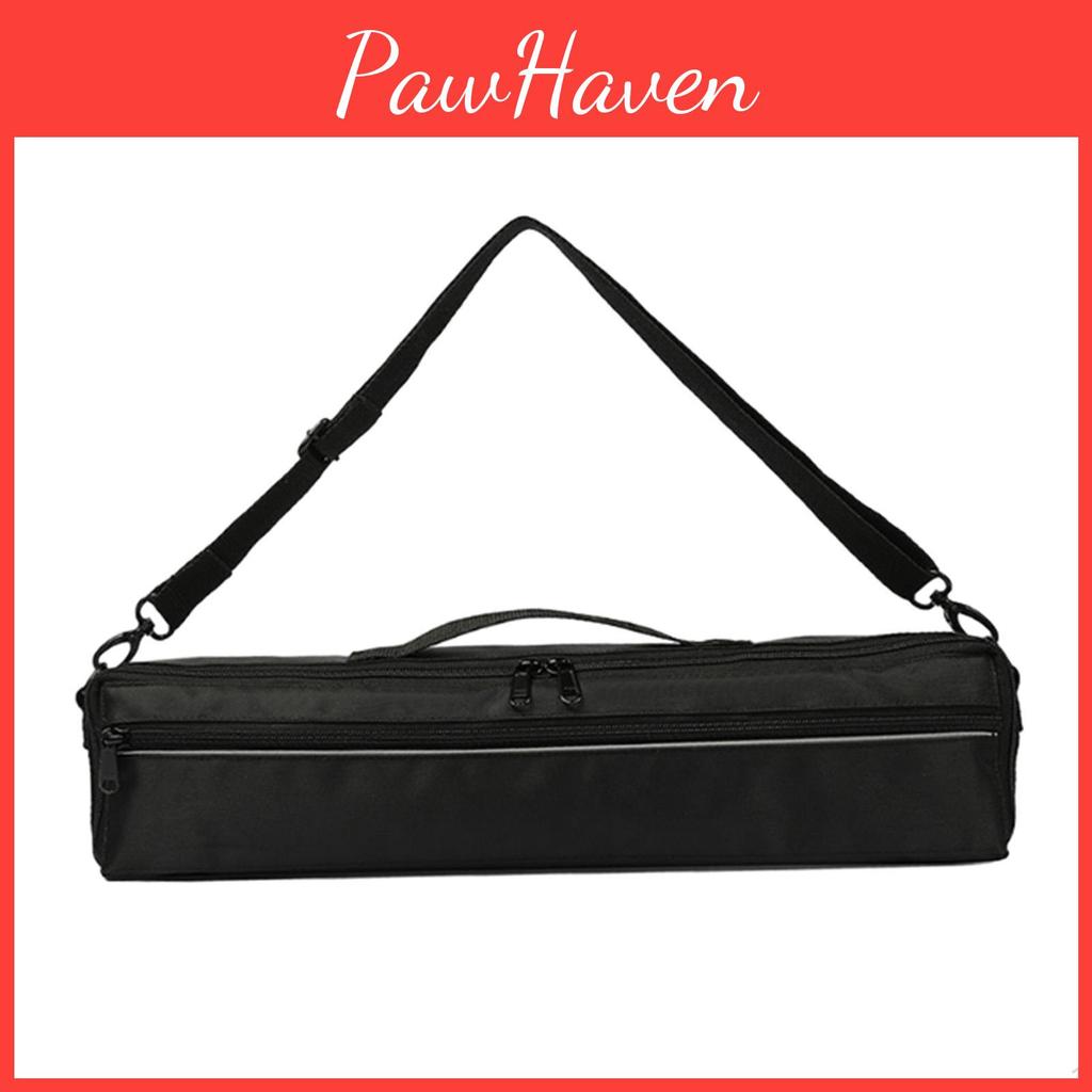 Holes Flute Portable Case 16 Cover Storage Bag Black Canvas Accessories