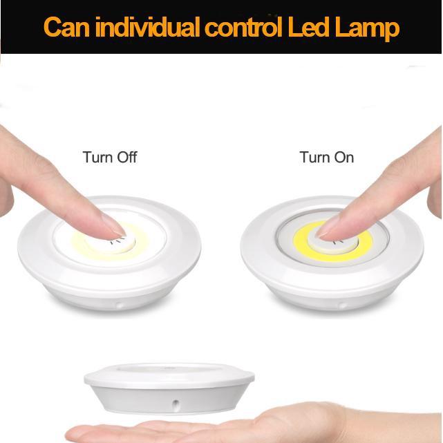 Lampka LED COB oświetlenie podszafkowe lampka nocna bezprzewodowy pilot możliwość przyciemniania lampa do szafy 3W super jasne oświetlenie szafy YSXX