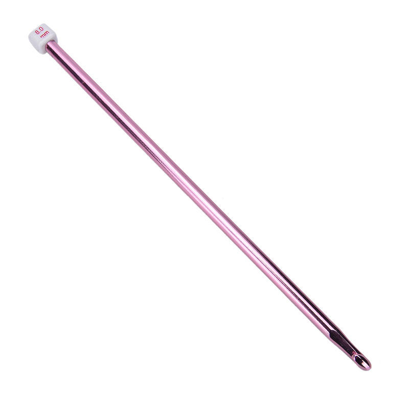 11ks 10,6" vícebarevné hliníkové tuniské / afghánské háčkovací jehly 2-8 mm