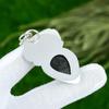 Friendship Day Deal Sterling Silver Pear Black Rutile Gemstone Wedding Pendant