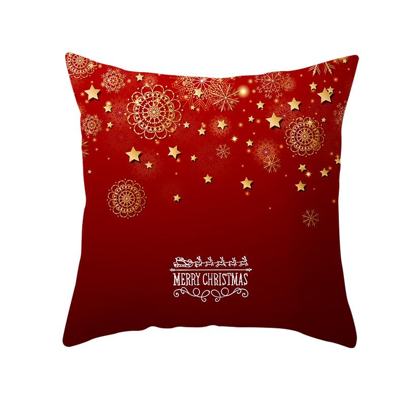 Federa Decorativa Regalo di Natale Copricuscino Stampa Rossa Copricuscino Divano Casa Festivo Materiale Corto Peluche