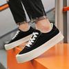 Fashion Sneakers Round Toe Lace Up Korean Style Male Shoe Plain Adults Luxury Sale Trends 2025 On Without Leather Men's Casual Shoes