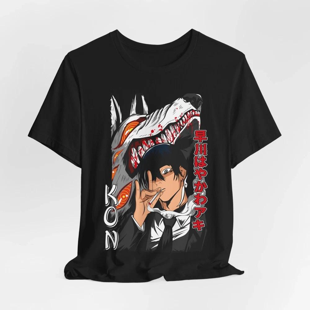 Anime ChainsawUnisex Aki Hayakawa Black T Shirt Size S 4XL S