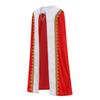 Children's Halloween & Christmas Red King Costume Cape with White Fur Trim