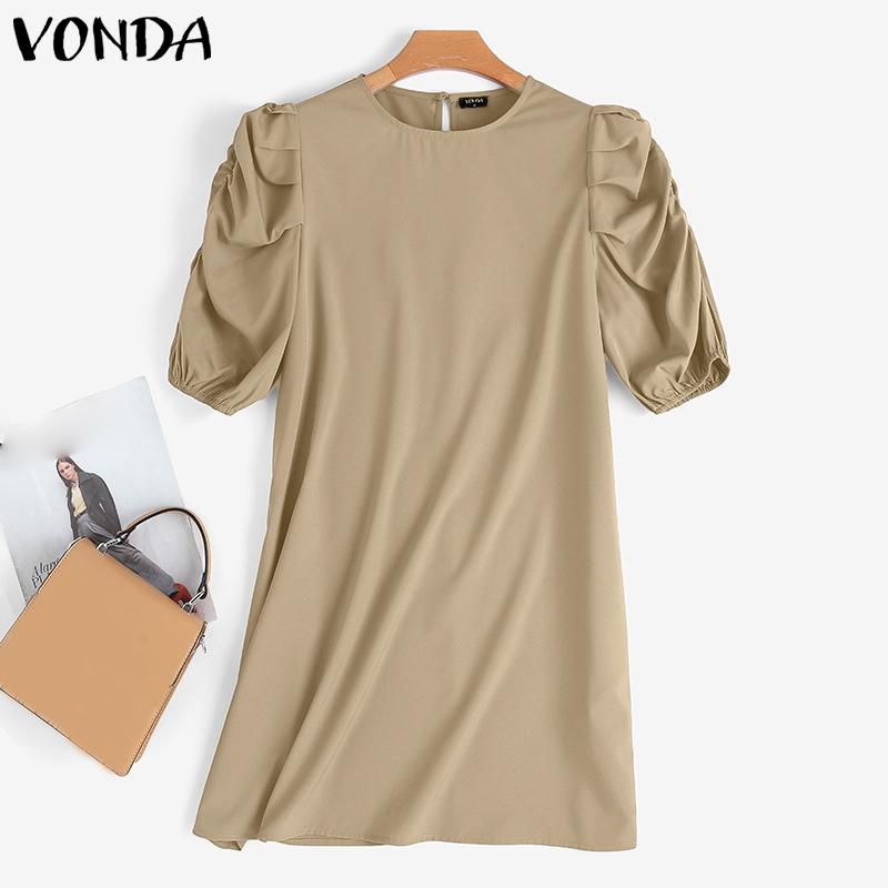 

VONDA женское летнее свободное короткое платье с пышными рукавами
