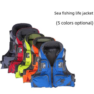 Gilet da Pesca in Mare ad Alta Galleggiabilità - Schiuma Multifunzionale, Portatile, Rimovibile, per Pesca da Scoglio e Nuoto per Adulti