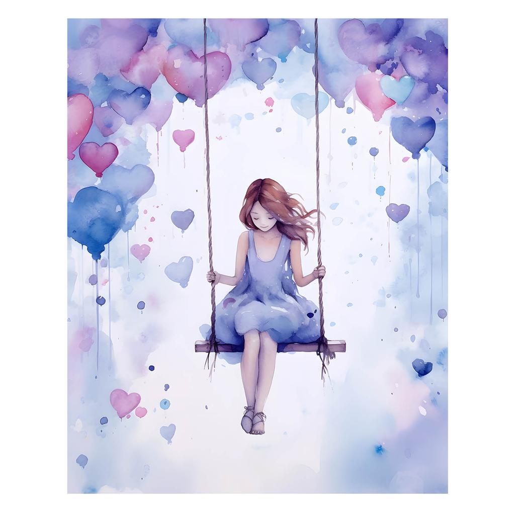 Fioletowa Radość Fioletowa Radość, 70X100 Cm, Rama Aluminiowa Czarna, Papier Matowy 230 Gsm