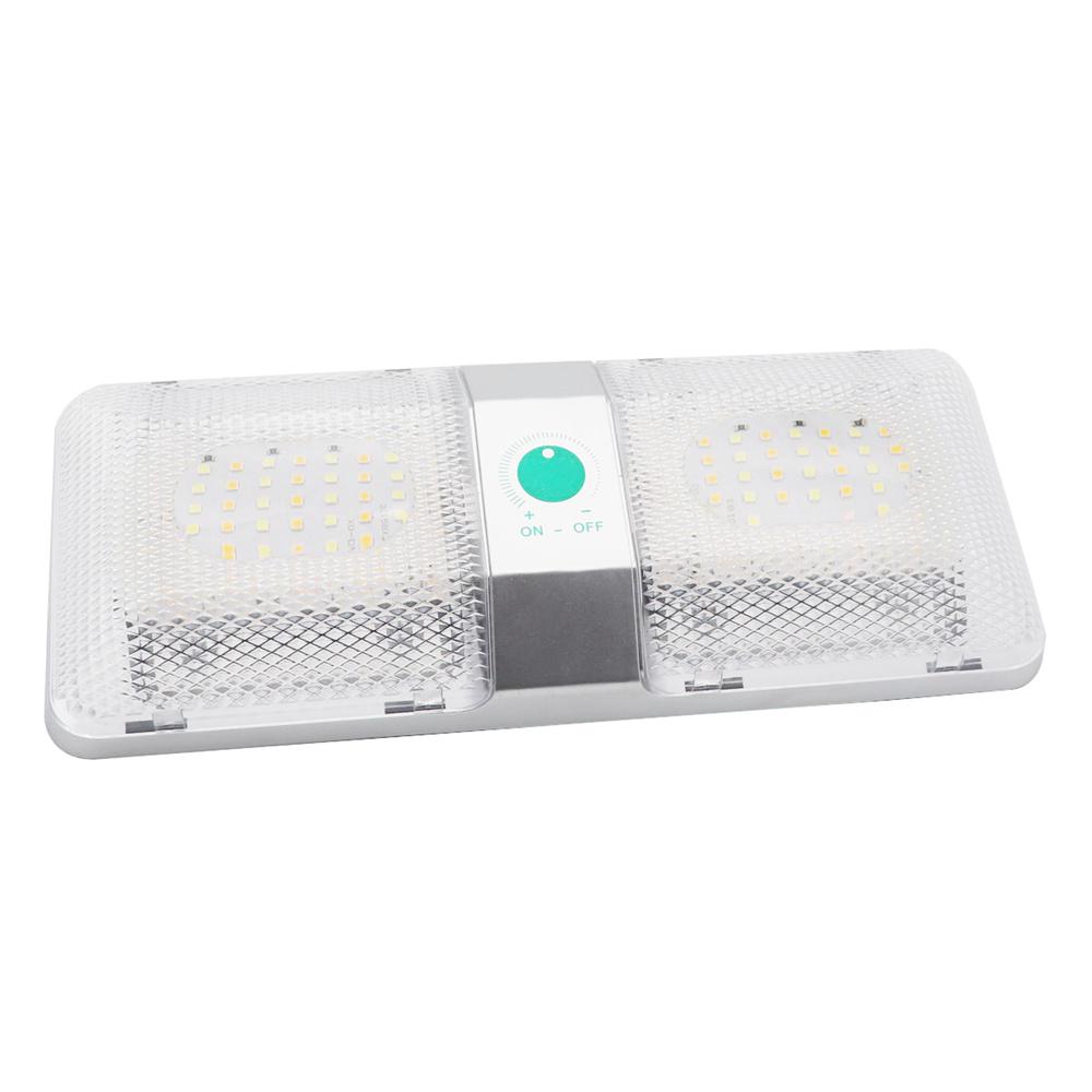 12V Interior 180 LED Ceiling Light for Boat Camper Trailer Caravan Double Light Infinitely Touch Dimmable