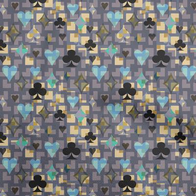 Tkanina bawełniana Flex Violet Poker Card Craft Projects Decor Fabric Printed By The Yard 40 Cal