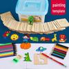 Kinderkunst Schablone und Graffiti Puzzle Set