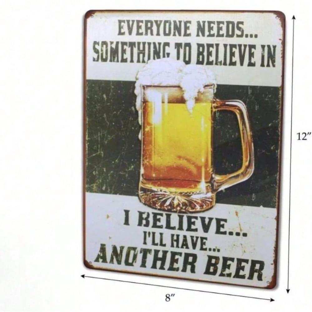 Vintage Metal Poster Beer Sign Bar Wall Decor