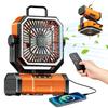 Camping Ceiling Fan 20000Mah Rechargeable Camping Circulator with Light and Remote Control Cool Air Circulation Camping Fan
