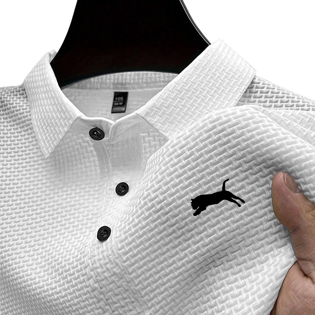 Polos pour Hommes 3 Boutons Décontractés T-shirts de Travail Séchage Rapide Manches Courtes Chemise de Golf pour l'Extérieur