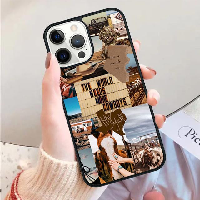 Western Cowgirl Cowboy Boho Aesthetic Phone Case Cover For iPhone 17 Air 15 16 14 Plus 11 12 13 Pro Max Apple max
