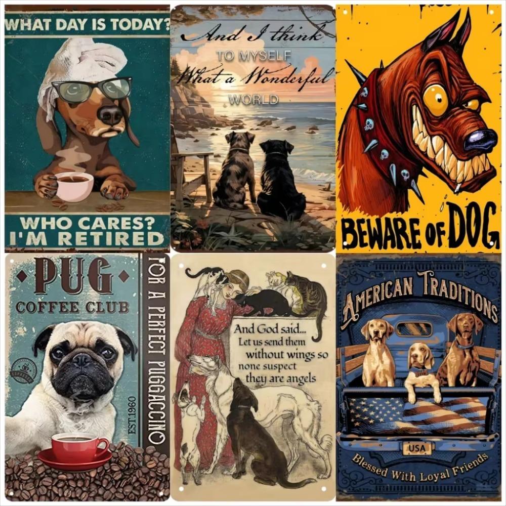 1PC Thick Metal Tin Sign-Corgi Dog Tin Sign -Novelty Posters,Home Decor Wall Art,Funny Signs for Home/Kitchen/Garage/Man Cave