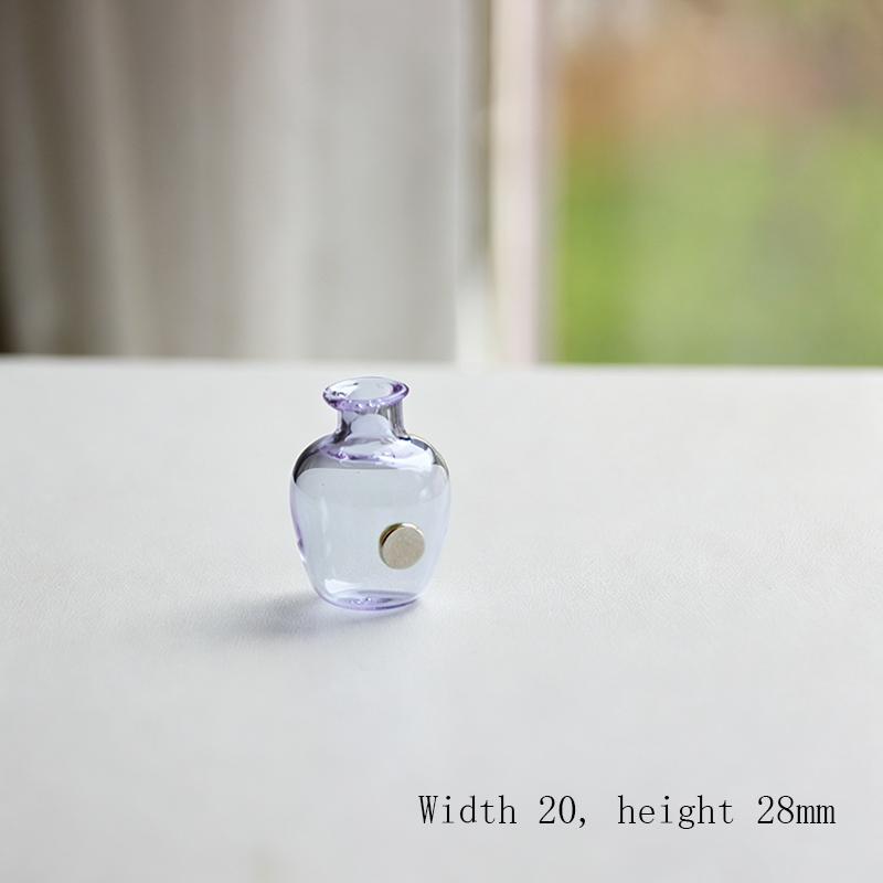 Mini Glass Vase Fridge Magnet with 3D Micro Landscape for Home Office Decoration