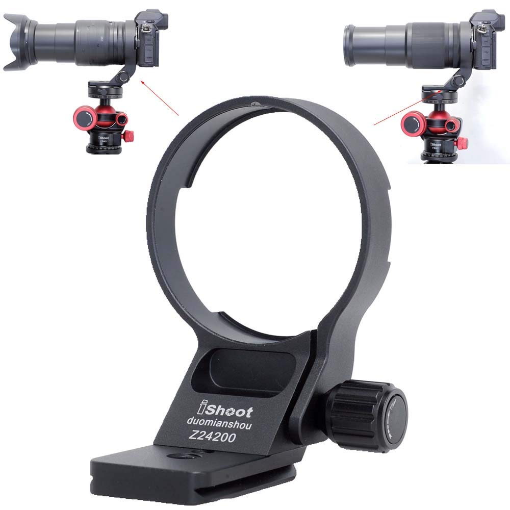 iShoot Camera Tripod Mount Tripod Mount Lens Support Lens Bracket Tripod Compatible with Nikon Z VR DX Tripod Ball Head Clamp Ring, Ring, Collar,