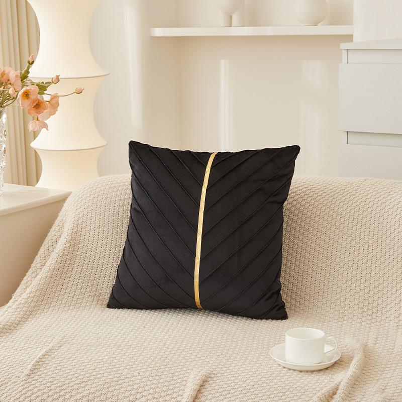 Elegant Sofa Pillowcase Party Atmosphere Pillow Cover Velvet Pillow Cover  for Room Sofa Decor Soft Solid Dyed for Bed
