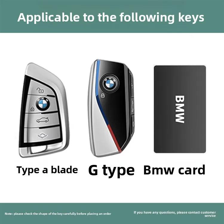 Metal NFC Car Card Key Cover Fob Case Shell for BMW 1 3 New 5 7 8 Series X1 X3 X5 X6 X7 F30 G20 F34 F31 G30 G01 F15 I3 M4 535le LVAXC1