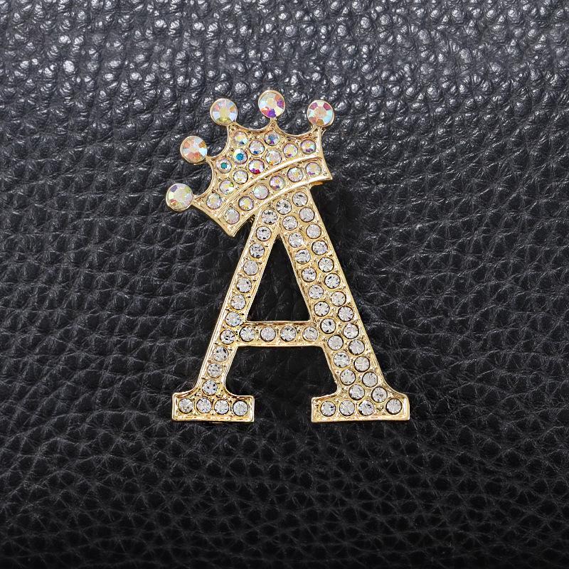 Unisex Versatile English Letter Brooch Lapel Pin for Suits and Clothing