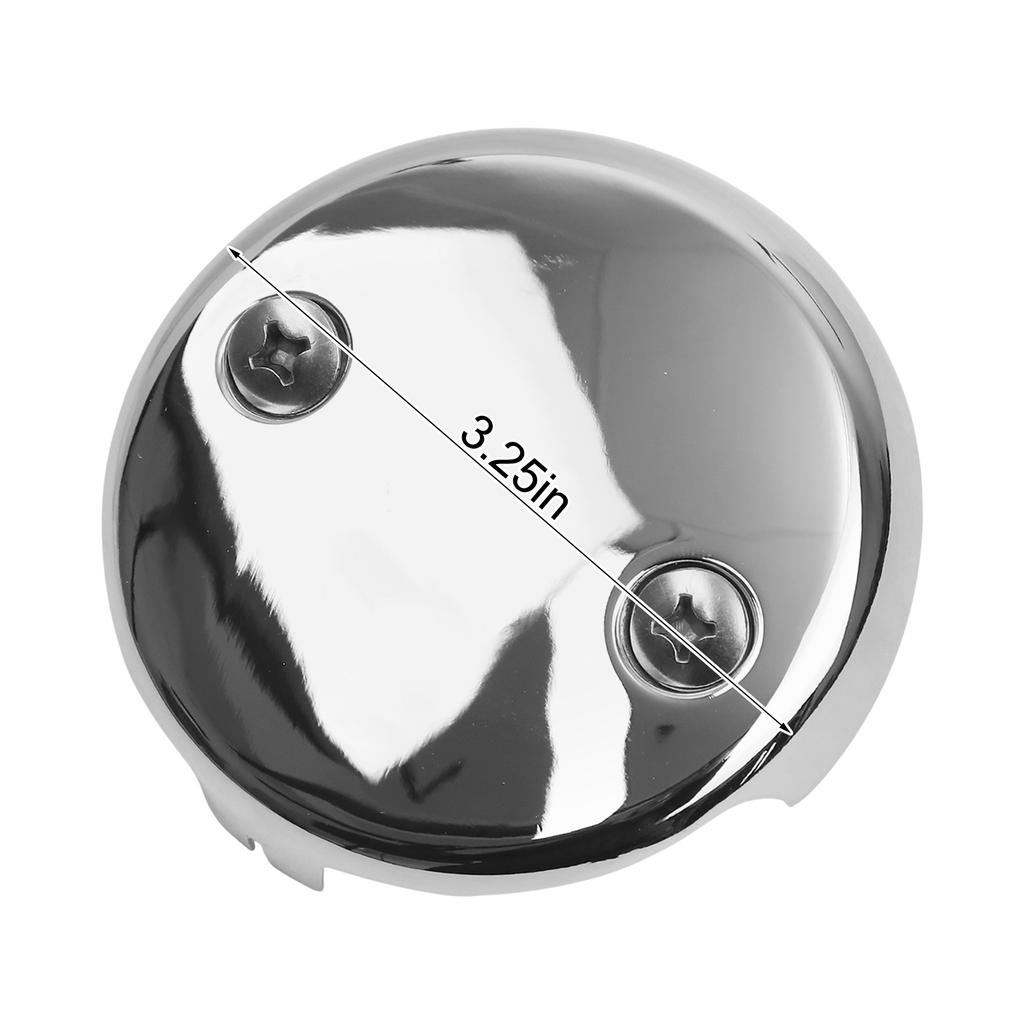 Sleek Black 3 25 Inch Bathtub Overflow Drain Cover with Installation Kit