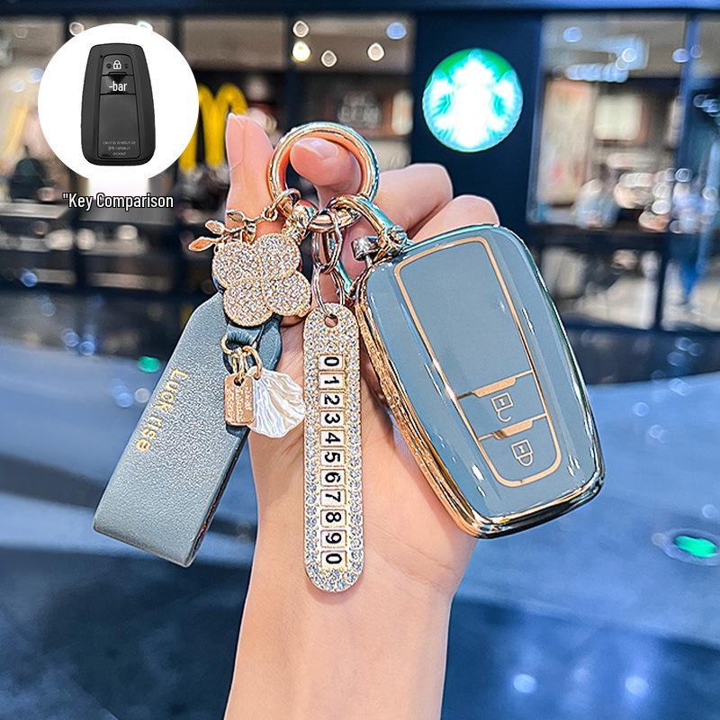 Toyota Key Case for Camry, RAV4, Wildlander, Levin, Crown, Lu Fang - Suitable Keychain Bag for Men and Women.