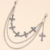 Metal Cross Belt Chain Hip Hop Accessory For Men Women With Lobster Clasp