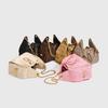 Fall Winter Women Quilted Chain Bucket Bag Trendy Style Faux Suede Handbag Fashion Shoulder Crossbody Ladies Purse