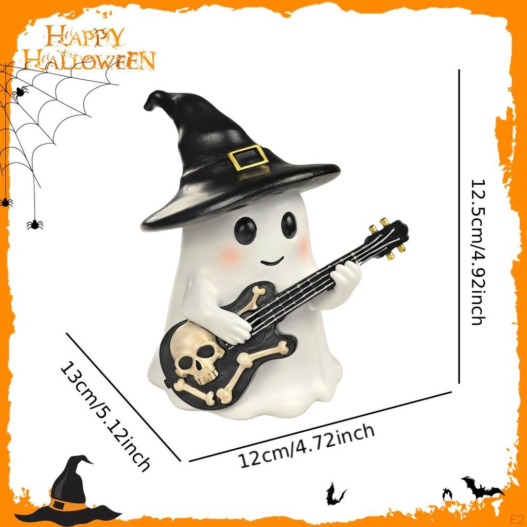 Halloween Night Figurine Cute Ghost Lamp Decorative for Desk Bookshelf