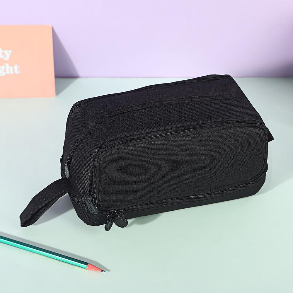 Double-Layer Window Pencil Case - Large Capacity, Multi-functional, Dirt-Resistant Stationery Bag