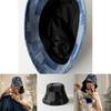Stylish Korean Denim Patchwork Bucket Hat Womens Summer Sun Protection Trendy