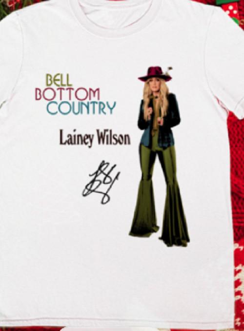 

Bell Bottom Country Lainey Wilson Unisex White Tshirt Unisex T-Shirt XXXL