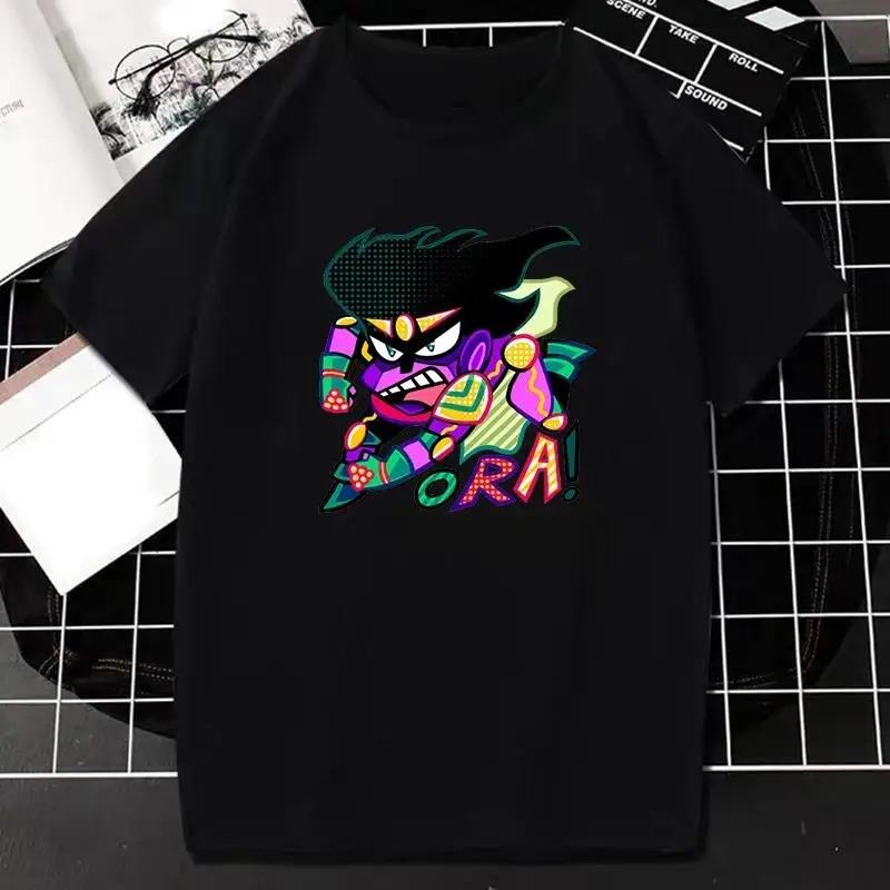 Japanese Anime JOJO Bizarre Adventure Graphic Print T Shirt Men Women Fashion Streetwear Short Sleeve Plus Size T Shirt Unisex