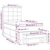 3137109 vidaXL Lit à sommier tapissier avec matelas Gris clair 80x200 cm Tissu