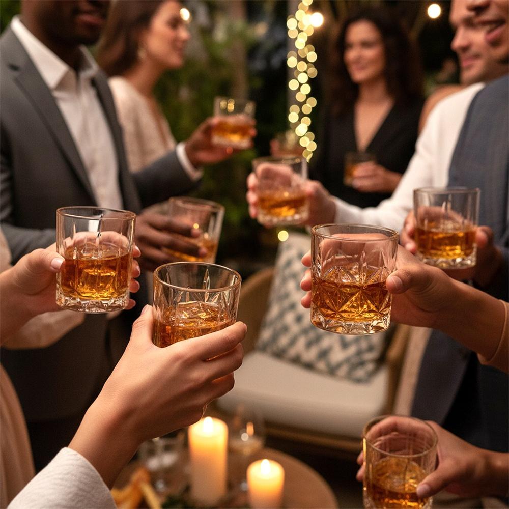 4x Szklanka Do Whisky Drinków Napojów Zestaw Komplet Szklanek Na Prezent