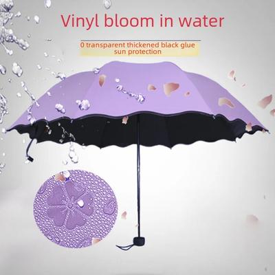 Parapluie pour femme, pare-soleil, pluie, soleil, double usage, épais, colle noire, parapluie pliable, protection UV