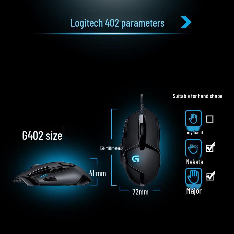 Logitech G402 Wired Gaming Mouse