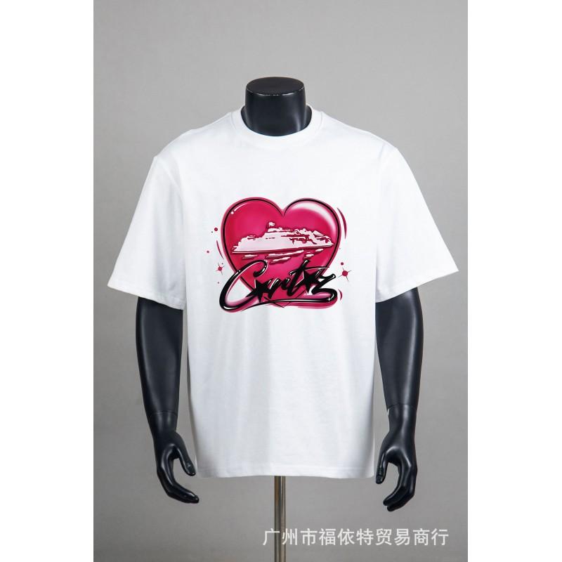 Corteiz Alcatraz Vintage Print T-Shirt Herren Damen Streetwear Lockerer Schnitt Kurzarm Tee