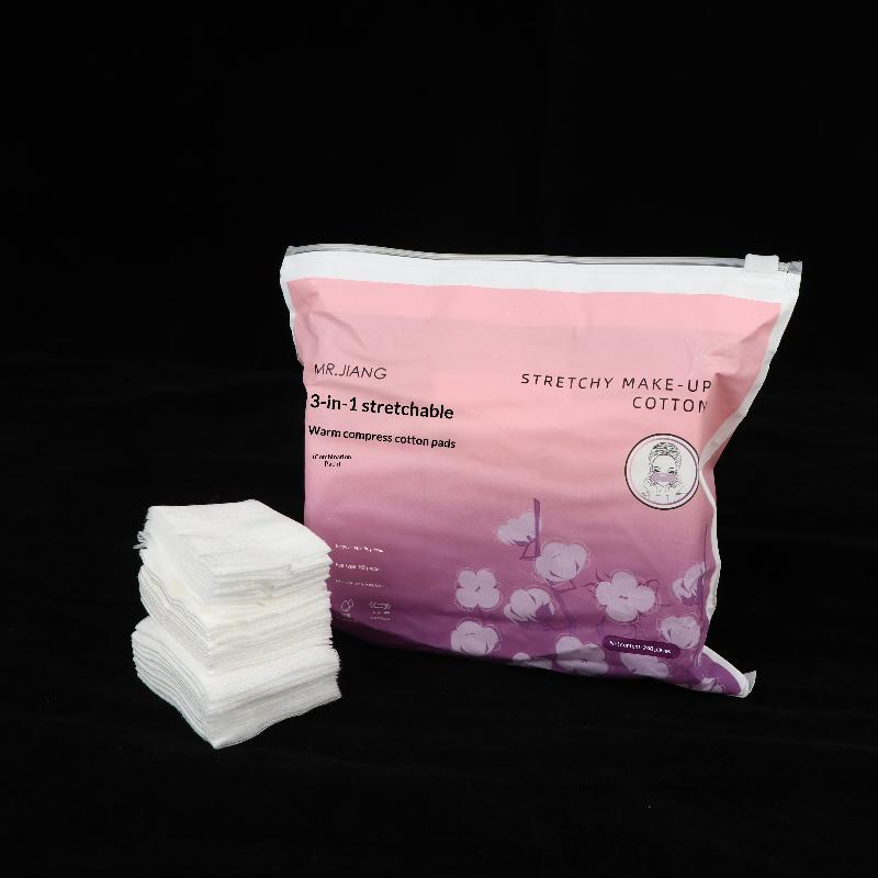 Soft Makeup Cotton Pads 3in1 Hydropathic Compress 240PCS Stretchable Large Capacity for Personal Care Use