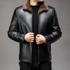 Leather jacket men's winter fur all-in-one leather jacket new thickened warm jacket plus velvet leather jacket for men