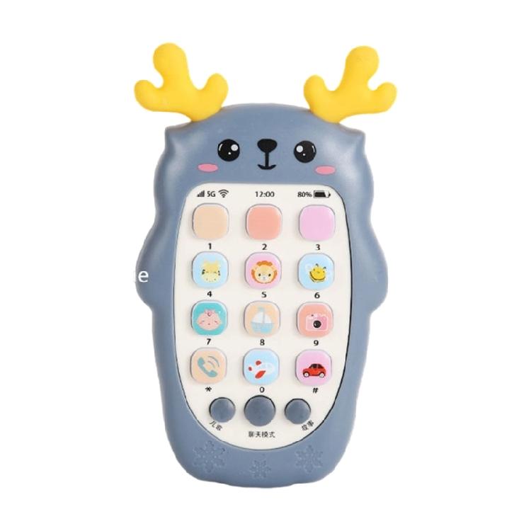Educational Simulation Phone Toy For Kids USB Rechargeable Music Phone with Deer Shape Baby Early Learning Electric Toy
