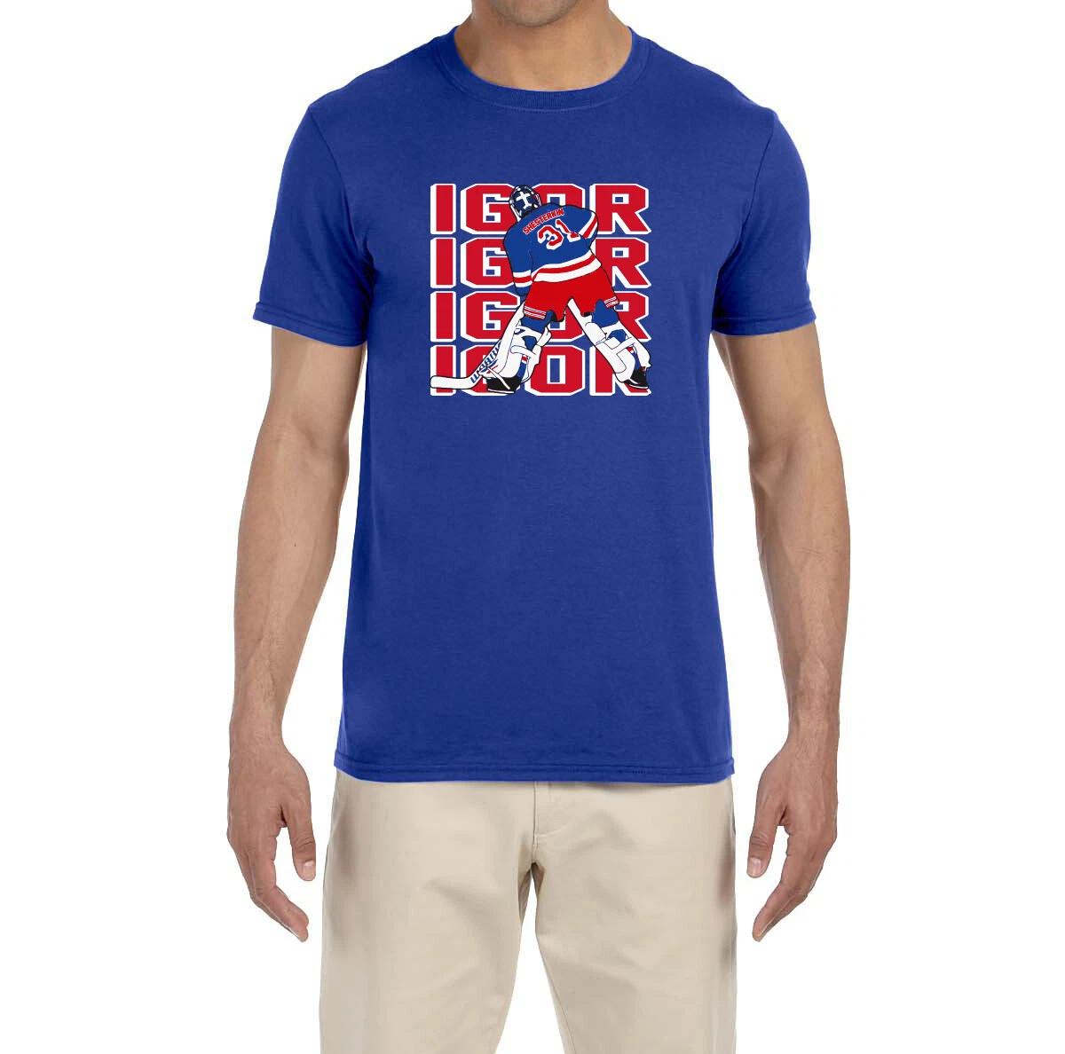 New York Rangers Igor Shesterkin Text Pic T-Shirt XL