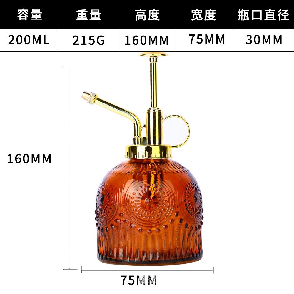 European Colorful Embossed Glass Watering Can Home Gardening Watering Sprinkler Kettle Succulent Plant Spray Can Gardening Decor