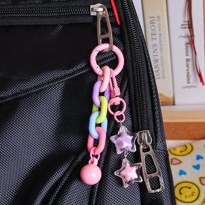 Bunte Bonbonfarben Sternkette DIY Schlüsselanhänger Hochwertiger Acrylanhänger für Frauen Mädchen Rucksack Schlüsselanhänger Charms Geschenke